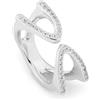 Uno de 50 UNOde50 Anello aperto in lega di metallo, placcato in argento sterling, con topazi e design originale