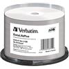 Verbatim DVD-R AZO 4.7GB 16X DL+ White Wide Thermal Printable Surface NO ID Cake 50