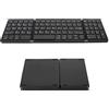 Yunseity Tastiera Bluetooth Pieghevole, Tastiera Wireless Portatile Tripla Piegatura con Tastierino Numerico, Sincronizza Fino a 3 Dispositivi, per iOS, Android e