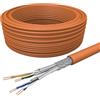 Draka Cat7 Cavo di installazione 4x2xAWG23/1 (S/FTP Coppia con schermatura a foglio e a treccia, Circuito stampado rigido LSOH)