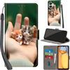 PHINIENLAND Cover per Xiaomi Redmi 13C 4G/5G PU Pelle Custodia Flip Gatto