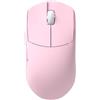 Lamzu Maya X - Mouse da gioco wireless, ultra leggero, 47 g, interruttore ottico, massimo 30000 DPI, simmetrico, MCU Nordic 52840, codificatore antipolvere, sensore PAW3950 (Maya grande) (rosa)