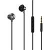 Energizer - Auricolari con cavo tipo Bud - Jack da 3,5 mm - con microfono integrato e telecomando a 1 pulsante - nero