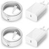 Sanronang Confezione da 2 caricabatterie USB C da 20 W per iPhone 16/16 Pro/16 Pro Max/16 Plus/15/15 Pro/15 Pro Max/15 Plus, alimentatore iPad, adattatore USBC con cavo di ricarica rapida USB C da 2 m