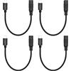Riertostng - Cavi di alimentazione 4 pezzi DC 5,5 mm x 2,1 mm a USB C, 6 pollici, spina DC 5521 femmina a maschio, 5 V 3 A, cavo di alimentazione e prolunga per ventilatori piccoli, lampade da