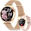 Fitonme Smartwatch Donna, 1.27 TFT Orologio Smart Watch con Chiamate Bluetooth, Cardiofrequenzimetro SpO2 Sonno, 100+ Sport, 2 Cinturini, IP68 Impermeabile Fitness Tracker per iOS Android