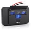 Gibbab 72 W 3 porte 12 V RV interruttore USB presa con voltmetro, 36 W PD3.0 Tipo-C Quick Charge + 2 * 18W QC3.0 pannello montaggio a parete presa caricabatteria auto adattatore multi-porta