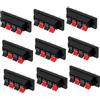 Toddmomy Connettore Terminale per Cassa Acustica 4 Posizioni, 10 Pezzi | Struttura a Coppa Vite, Plastico e Ferro, per Collegamento Cavo su Box Acustico e Subwoofer