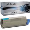 alphaink Toner Compatibile con OKI C612-C 46507507 Ciano Compatibile per Oki C612dn C612n C612 (1 Ciano)