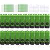 AGECASH A AGECASH - Chiavetta USB 2.0 da 4 GB, girevole, in metallo, con cerniera, confezione da 20 unità flash da 4 GB, con etichette e cordini, colore: verde