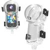 Birgipar Custodia subacquea Insta 360 X4 Air invisibile, custodia protettiva impermeabile fino a 50 m (164 piedi) con prevenzione degli schizzi, guscio protettivo subacqueo per Insta360 X4 Air con staffa e