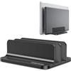 OMOTON [Versione aggiornata doppio supporto verticale per computer portatili, doppio supporto per laptop con dock regolabile (per laptop fino a 17,3 pollici) per tutti i MacBook Air/Pro (Nero)