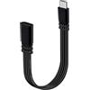 YINGAYOU Cavo USB C Maschio Femmina Piatta Prolunga USB C Maschio Femmina Piatto 480 Mbit/s 100W 12V 5A per Cellulare Smartphone Tablet Dispositivo (Dritto, 50 cm)