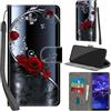 Haninsuze Cover per Huawei Mate 20 lite Custodia Cover Pelle Libro Portafoglio con Porta Carte Magnetica Protezione Antiurto Cuoio Flip Case Custodia Cover per Mate 20 lite, farfalla rosa