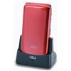 VOCA Telefono a conchiglia VOCA con tasti grandi per anziani | 4G LTE sbloccato | Volume alto | Tasto SOS | Chiamata rapida | Testo predittivo | Base di ricarica | V340 (Rosso)