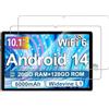 generic Fezawio F11 - Pellicola protettiva in vetro temperato per tablet Android da 10, alta trasparenza, resistente ai graffi, anti-impronte (confezione da 2)