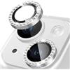 Happtkey Pellicola Fotocamera per iPhone 13 Mini, Diamante Scintillante Pellicola Protettiva per Schermo Della Fotocamera in Vetro Temperato 9H, Anello Singolo in Lega di Alluminio