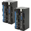 Blumax 2 batterie Blumax compatibili con Sony NP-F750 / NP-F550 / NP-F970 / NP-F960 / NP-F570 | 4400 mAh - (Blackmagic NP-F570) - anche per vari dispositivi flash, monitor di campo