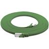 1aTTack.de Cat.7 cavo di rete piatto 10GB/s Slim Flat Cavi RJ45 Patch cavi di installazione nastro - compatibile CAT5 CAT6 CAT7 CAT 8 verde - 1 pezzo 0,5m
