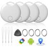 Tisoutec Tracker Android Smart Tag Confezione da 4 pezzi, Tracker Tag compatibile con app Google Find Hub (solo Android), Bluetooth Tracker per chiavi, portafoglio, bicicletta e valigia, batteria