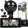 GOHHDL 2.5K Dash Cam a 3 Canali con GPS & Controllo App, 2.5K+1080P+1080P Anteriore Interna e Posteriore, Dash cam con Sensore-G, Registrazione in Loop, Visione Notturna Super, Modalità Parcheggio