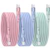 Nebite Cavo da USB C a USB C, 1,8 m, 3 pezzi, 60 W, iPhone 15 16 17, cavo di ricarica USB C a C, cavo di ricarica veloce PD USB C a tipo C, per Apple iPhone 15 16 Pro Max/Pro/iPad Pro/Macbook/Samsung S25/S24