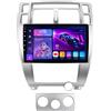 Yihyati 9 Doppio DIN Android 14 Autoradio per Hyundai Tucson 2004-2009 con CarPlay wireless e Android Auto Telecamera di retromarcia Comandi al volante Navigazione GPS Bluetooth(Silver,L100(2+32G))