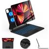 SOPPY Custodia magnetica con tastiera per iPad Pro 11 4a/3a/2a/1a (2018-2022), iPad Air 5th, Air 4th 11, custodia magnetica galleggiante con trackpad, retroilluminazione a 7 colori, display