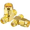 YILIANDUO 2 Pezzi FPV Antenna Adattatore Tipo T SMA Maschio a Doppio SMA Femmina 3 Vie Splitter Doppio Passaggio RF Coassiale Connettore per WiFi Antenna Repeater Cavo di Prolunga del Segnale Radio