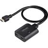 StarTech.com Splitter HDMI 4K a 2 Porte - Sdoppiatore Video HDMI 2.0 4K 60Hz con 1 Ingresso e 2 Uscite - Hub HDMI HDR/HDCP 2.2 - Multipresa HDMI con cavo da 50 cm - Alimentazione da USB o con Aliment
