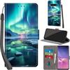 Haninsuze Cover per Samsung Galaxy S10 Plus, artico | Pelle PU Portafoglio, Porta Carte, Magnetica, Libro, Antiurto Custodia