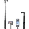 Fizzpick 150 cm Asta Selfie invisibile per Insta 360 X5/X4/X3/ONE X2/One X/Ace, malleabile Asta Fotocamera per Go Pro Hero 13 12, Vite 1/4 Inch Alluminio Estensione Monopiede per DJI Osmo 360, Nero