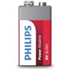 PHILIPS Batteria Alcalina 9V - 6LR61-5 Anni di Durata - 550mAh