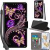 PHINIENLAND Cover per Honor 90 5G Case PU Pelle Custodia [Kickstand] [Chiusura magnetica] [Slot per Schede], Portafoglio Flip Custodia per Honor 90 5G,Farfalla dorata