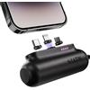 Statik Snap-N-Charge Power Bank, Mini Portable Charger for All Devices 3-in-1 Magnetic Tips USB C, Micro USB and iProduct, Compact Powerbank 3,200mAh 10W Battery Pack