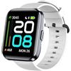 Blueshaweu Cinturino da 22 mm, compatibile con smartwatch Tensky ID208 Plus da 1,8, morbido orologio sportivo di ricambio per smartwatch Tensky ID208Plus / Quican ID208 Plus (bianco)