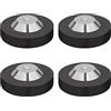 YuanYong Piedini per altoparlante, 4 pezzi, 39 mm x 13 mm, con POM, in acciaio inox, HiFi per altoparlanti HiFi, subwoofer, amplificatore audio, DAC e lettore CD (nero)