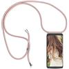 IBEX Custodia con Cordino per Samsung Galaxy S21 5G, Cover con Collana Practical Stylish, Trasparente Morbido Silicone Leggero Soft TPU Bumper Antiscivolo Case