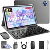 MENTUME Android 16 Tablet 10 Pollici con Gemini AI, Tablet con Tastiera, Mouse & Stilo, Octa-Core, 24 GB RAM + 256 GB ROM + 1 TB TF, 1920x1200 Display HD, Fotocamera Doppia 8MP + 13MP, 6000 mAh (Cover Grigio)