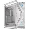 ASUS ROG Hyperion GR701 PC Case, supporta 2 Radiatori da 420 mm, 4 Ventole PWM da 140 mm, Pannelli Laterali Pieghevoli, supporto VGA integrato e Hub ARGB, Pannello Frontale 2 x USB Type-C, Bianco