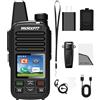 MKMXPTT Walkie Talkie 4G LTE Radio Ricetrasmittente con Sistema Android WiFi Bluetooth Display LED Batteria 6000mAh Protezione dal Rumore Nero