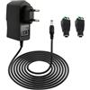 Oupdate Alimentatore Universale 12V 2A AC/DC, Trasformatore 100-240V a 12V 24W, Adattatore di Alimentazione per Strisce LED, Telecamere di Sicurezza, Router, 1M Cavo, con 2 Spine DC