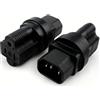 VISSQH 2 x Connettore di Adattatore di Plug di Presa alimentazione da IEC 320 C14 Maschio a Nema 5-15R Femmina 3 spine per spina di alimentazione del computer