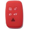 Lage [Portachiave] Guscio Cover Chiave Auto in Silicone per Telecomando Land Rover Range Rover Sport Evoque LR4 Freelander Discovery (vedere compatibilità nelle foto) 5 Tasti (ROSSO)