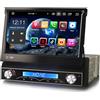 Erisin 7 pollici 8-Core 4GB RAM 64GB ROM Android 14 Autoradio 1 DIN con GPS Navigatore Stereo Bluetooth 5.0 Schermo tattile IPS Supporta Wireless CarPlay Android Auto WiFi DSP OBD2 USB RDS 4G FM