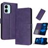 PanXCase Cover Libro per Oppo A6x 5G/4G / Oppo A6 5G/4G - Custodia PU Pelle Wallet, Supporto, 3 Porta Carte, Magnetica Antiurto Case (Viola)