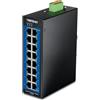TRENDnet, TI-G160I, Switch industriale Gigabit L2 gestito su guida DIN a 16 porte, switch Layer 2, porte 16 Gigabit, capacità di switching da 32 Gbit/s, switch Gigabit a temperature estreme
