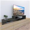 Henor Mobile TV Scala in Legno Regolabile 110+110 x 35 x 30/15 cm Grafite