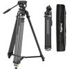 SmallRig AD-01S - Treppiede video da 74 pollici con testa del fluido di inclinazione e inclinazione, piastra a sgancio rapido in modalità doppia, carico fino a 13,2 libbre/6 kg per DSLR, videocamera