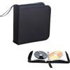 ACTIUSIS Borsa portaoggetti per CD e Dvd per 40 Dischi, Borsa portaoggetti per Auto e casa (Nero)
